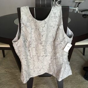Silver sleeveless top